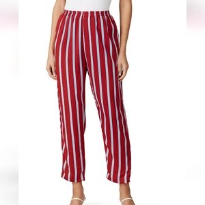 Sweet Baby Jane Striped Ankle Pants in Red and Blue